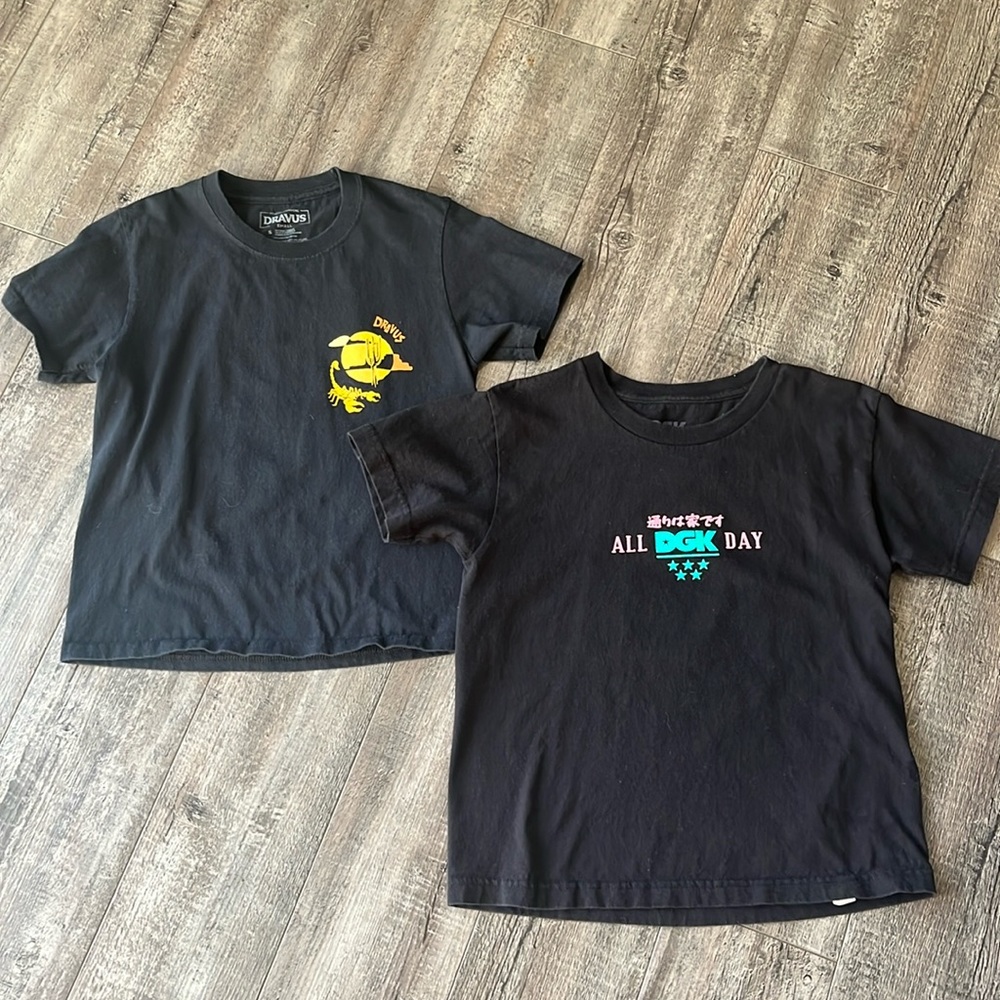 Two Zumiez youth shirts
